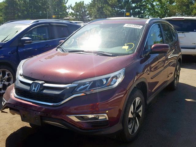 5J6RM4H93GL137460 - 2016 HONDA CR-V TOURI MAROON photo 2