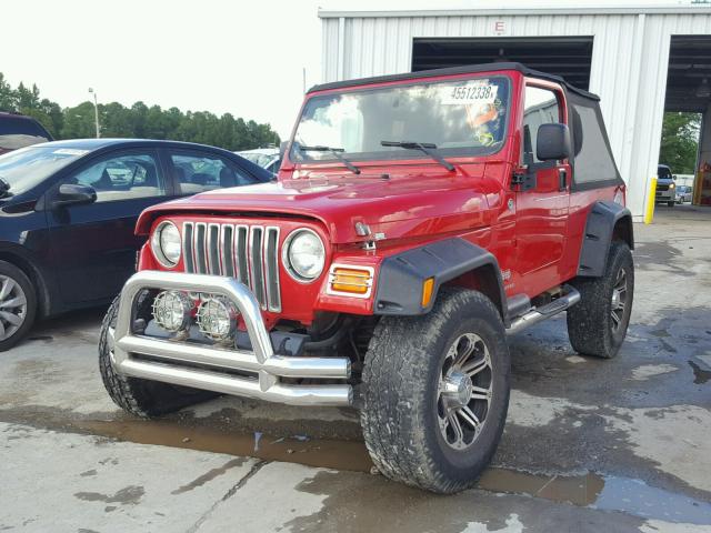 1J4FA44S46P762039 - 2006 JEEP WRANGLER / RED photo 2