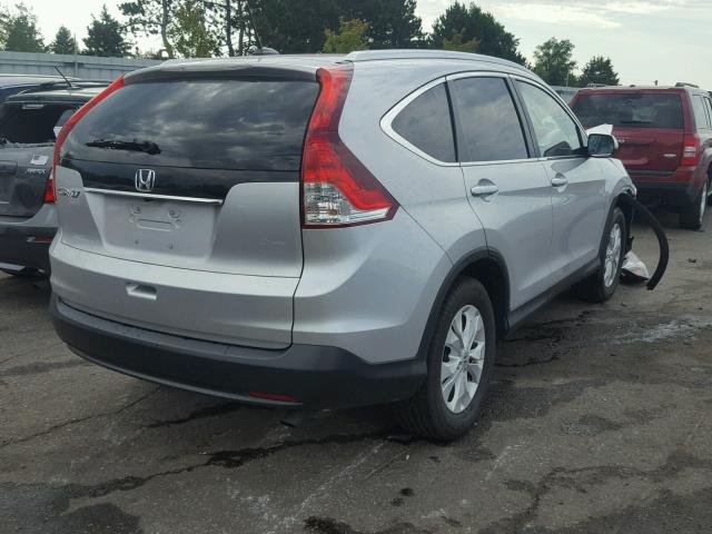 5J6RM3H76CL011029 - 2012 HONDA CR-V EXL GRAY photo 4