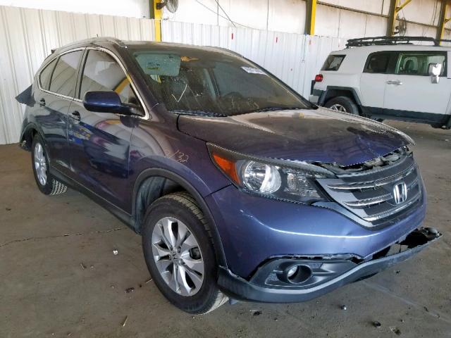 5J6RM4H7XEL092982 - 2014 HONDA CR-V EXL BLUE photo 1