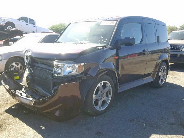 5J6YH1H92AL000550 - 2010 HONDA ELEMENT SC BURGUNDY photo 2