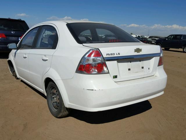 KL1TD56638B003413 - 2008 CHEVROLET AVEO BASE Ақ фото 3