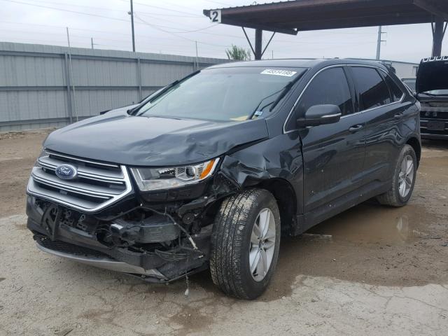 2FMPK3J83FBB47463 - 2015 FORD EDGE SEL GREEN photo 2