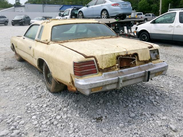 XS22G8R227931 - 1978 DODGE MAGNUM CREAM photo 3