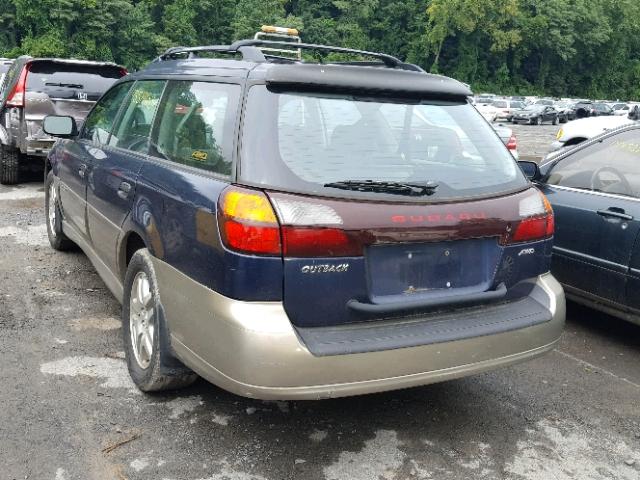 4S3BH675647612092 - 2004 SUBARU LEGACY OUT BLUE photo 3