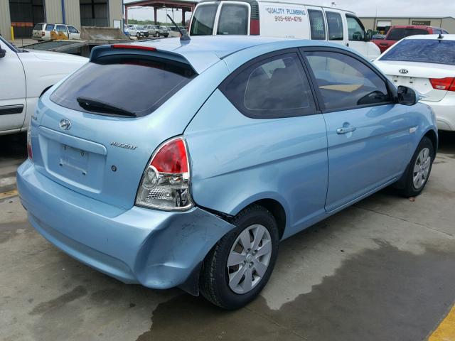 KMHCM3AC5AU159677 - 2010 HYUNDAI ACCENT BLU BLUE photo 4