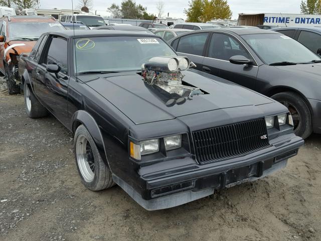 1G4GJ1174HP446017 - 1987 BUICK REGAL შავი ფოტო 1