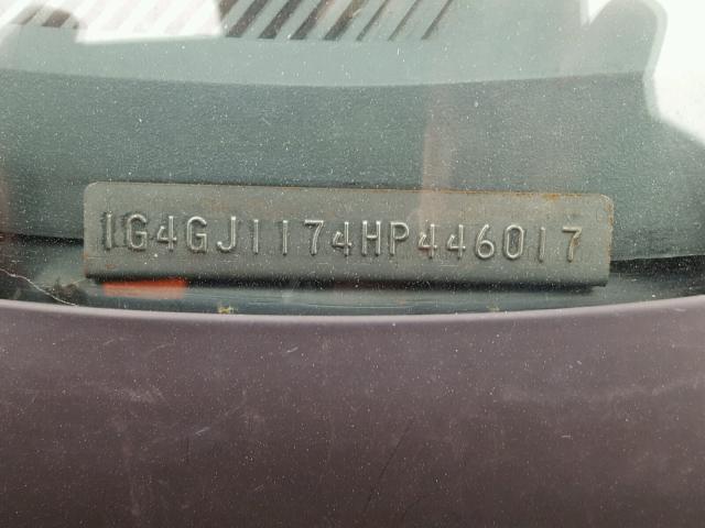 1G4GJ1174HP446017 - 1987 BUICK REGAL შავი ფოტო 10