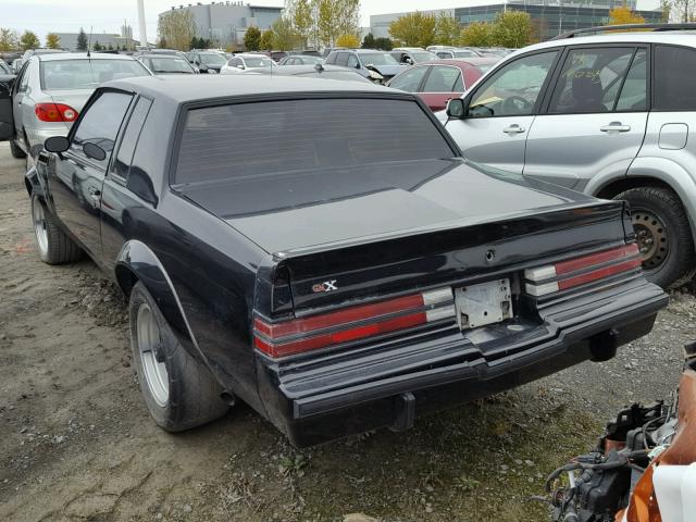 1G4GJ1174HP446017 - 1987 BUICK REGAL შავი ფოტო 3