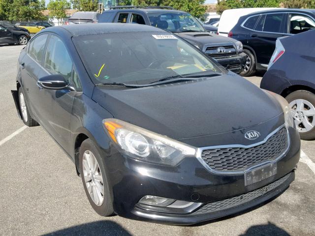 KNAFX4A87E5071415 - 2014 KIA FORTE EX BLACK photo 1