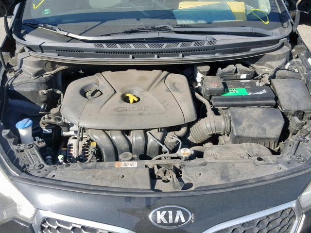 KNAFX4A87E5071415 - 2014 KIA FORTE EX BLACK photo 7