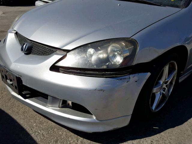 JH4DC53096S001659 - 2006 ACURA RSX TYPE-S SILVER photo 9