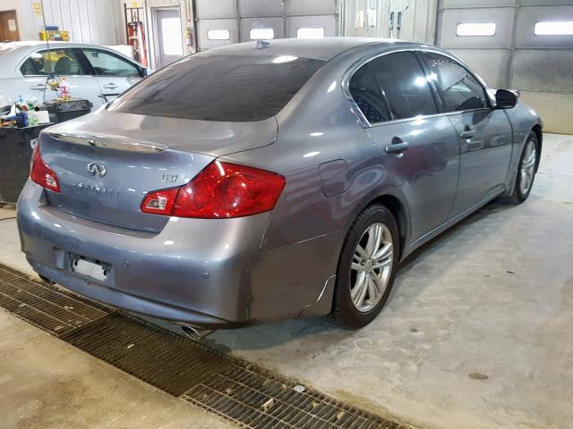 JN1CV6AP9DM720928 - 2013 INFINITI G37 BASE GRAY photo 4