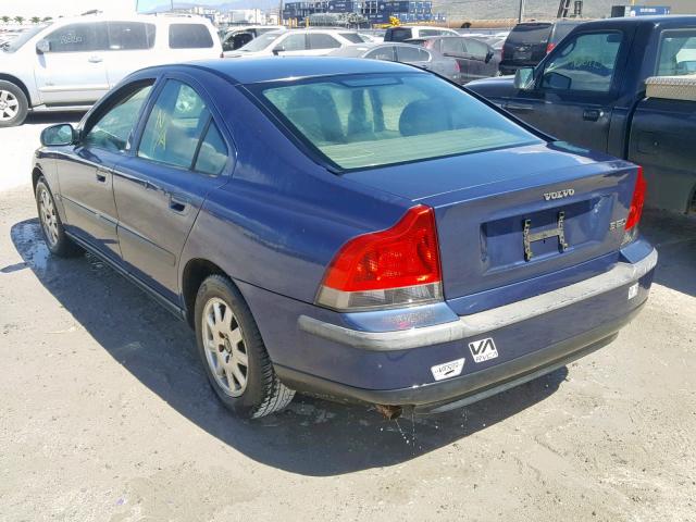 YV1RS61R312038999 - 2001 VOLVO S60 BLUE photo 3