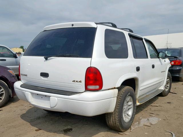 1B4HS28N11F552059 - 2001 DODGE DURANGO WHITE photo 4