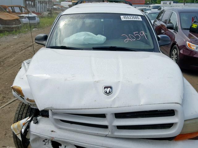 1B4HS28N11F552059 - 2001 DODGE DURANGO WHITE photo 7