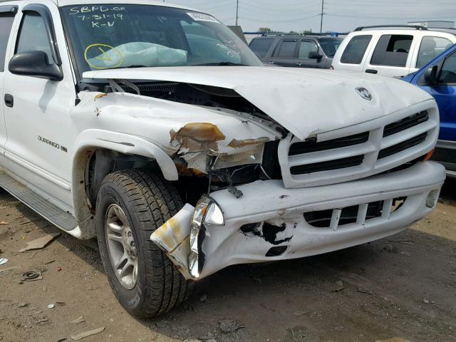 1B4HS28N11F552059 - 2001 DODGE DURANGO WHITE photo 9