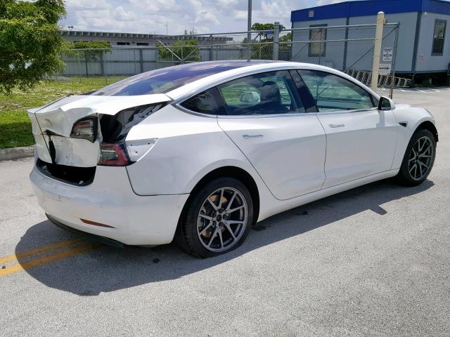 5YJ3E1EA7JF023123 - 2018 TESLA MODEL 3 WHITE photo 4