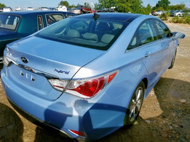 KMHEC4A48CA023610 - 2012 HYUNDAI SONATA HYB BLUE photo 4