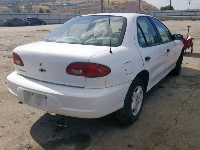 1G1JC524X17406975 - 2001 CHEVROLET CAVALIER B WHITE photo 4