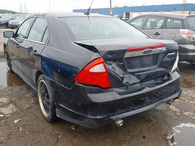 3FAHP0KC5AR240111 - 2010 FORD FUSION SPO BLACK photo 3