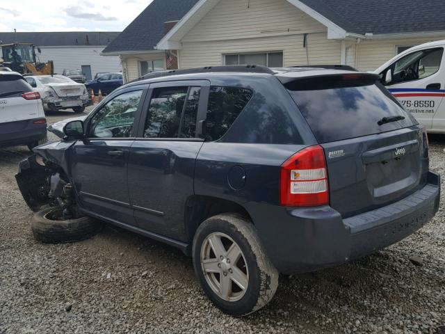 1J8FT47W48D691727 - 2008 JEEP COMPASS SP Niebieski zdjęcie 3