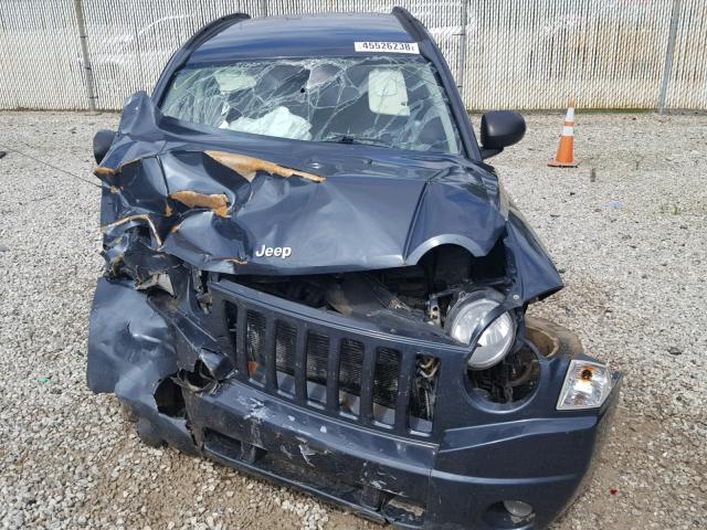 1J8FT47W48D691727 - 2008 JEEP COMPASS SP Niebieski zdjęcie 9