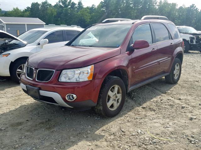 2CKDL43F986348326 - 2008 PONTIAC TORRENT MAROON photo 2