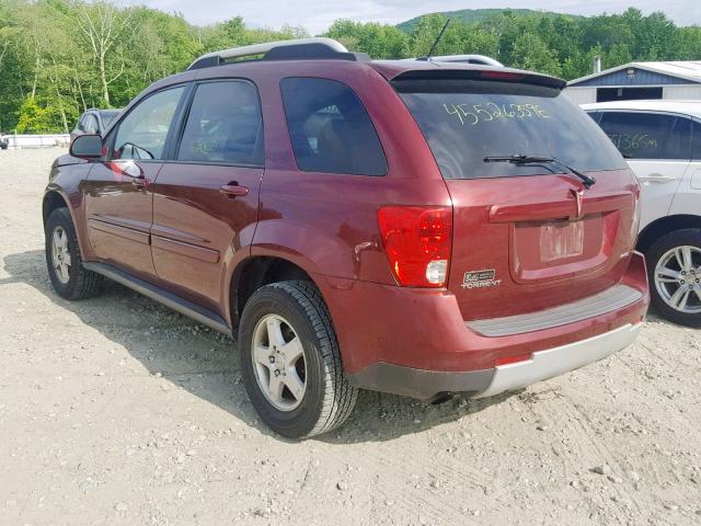 2CKDL43F986348326 - 2008 PONTIAC TORRENT MAROON photo 3