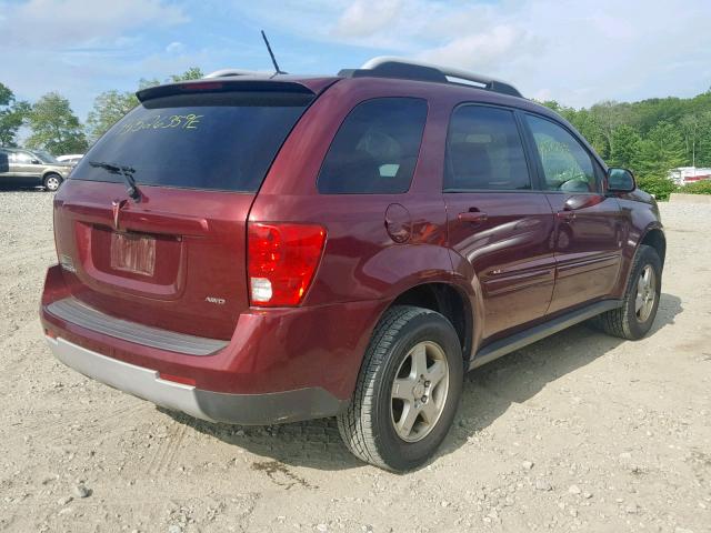 2CKDL43F986348326 - 2008 PONTIAC TORRENT MAROON photo 4