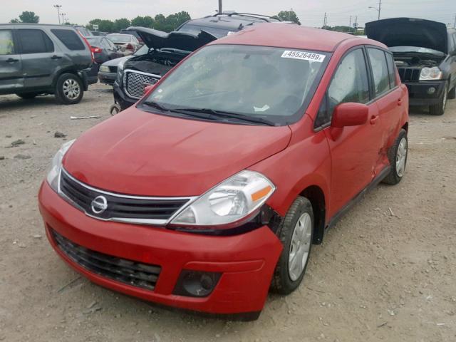 3N1BC1CP4BL396828 - 2011 NISSAN VERSA S RED photo 2