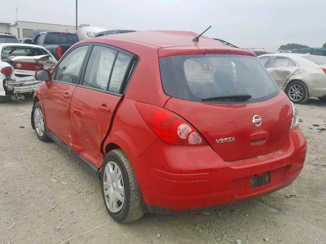 3N1BC1CP4BL396828 - 2011 NISSAN VERSA S RED photo 3