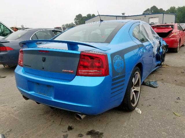 2B3LA73W68H171699 - 2008 DODGE CHARGER SR BLUE photo 4