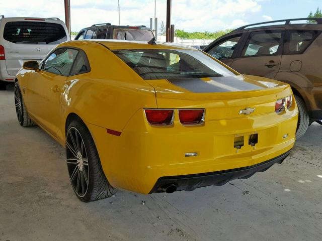 2G1FA1E38D9183913 - 2013 CHEVROLET CAMARO LS YELLOW photo 3