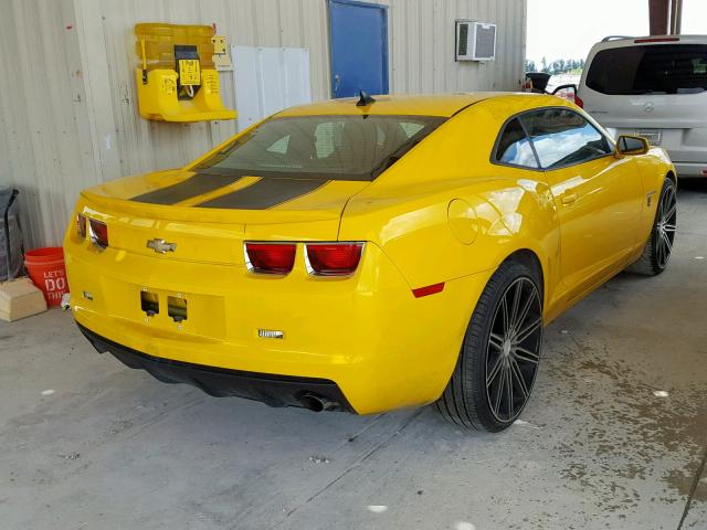 2G1FA1E38D9183913 - 2013 CHEVROLET CAMARO LS YELLOW photo 4