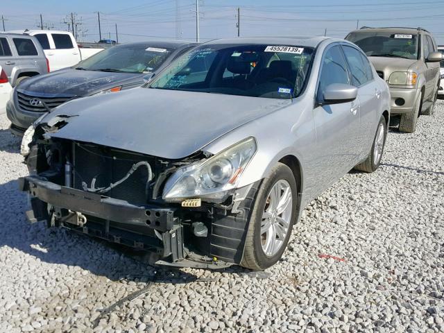 JN1CV6AP6BM505908 - 2011 INFINITI G37 BASE SILVER photo 2