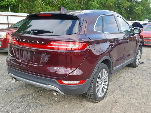 5LMCJ3C96JUL19511 - 2018 LINCOLN MKC RESERV BURGUNDY photo 4