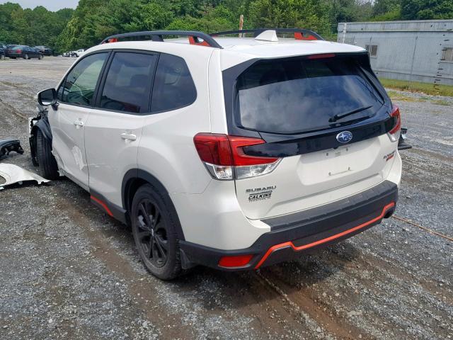 JF2SKAKC4KH402559 - 2019 SUBARU FORESTER S WHITE photo 3