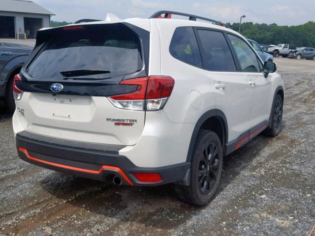 JF2SKAKC4KH402559 - 2019 SUBARU FORESTER S WHITE photo 4