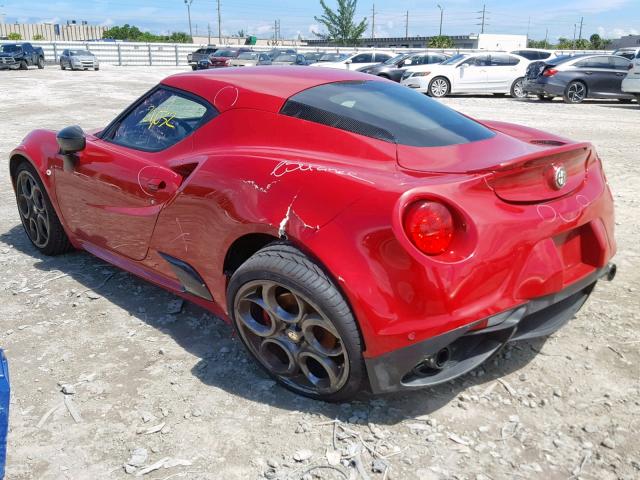 ZARBAAA4XFM162447 - 2015 ALFA ROMEO 4C RED photo 3