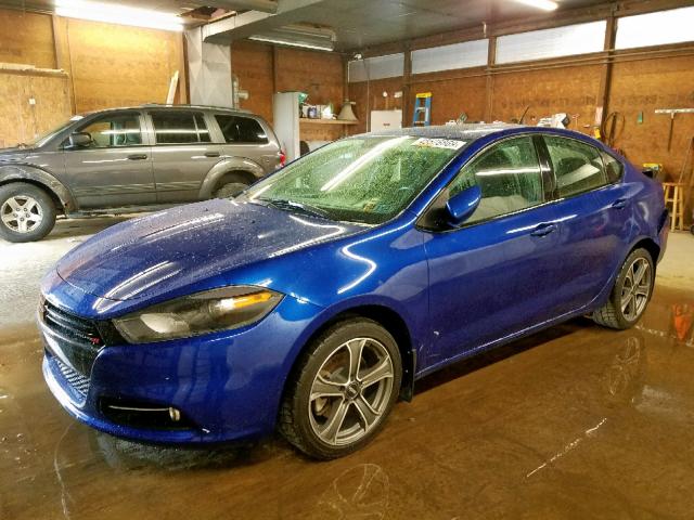 1C3CDFBH3DD330290 - 2013 DODGE DART SXT BLUE photo 2