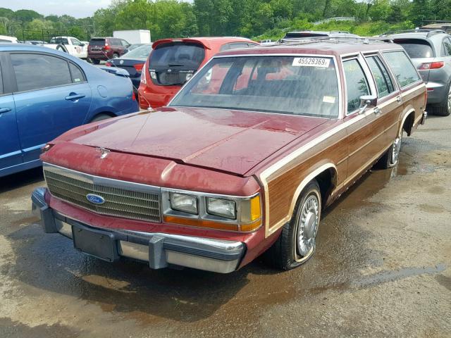 2FABP78F7JX126239 - 1988 FORD CROWN VICT BURGUNDY photo 2