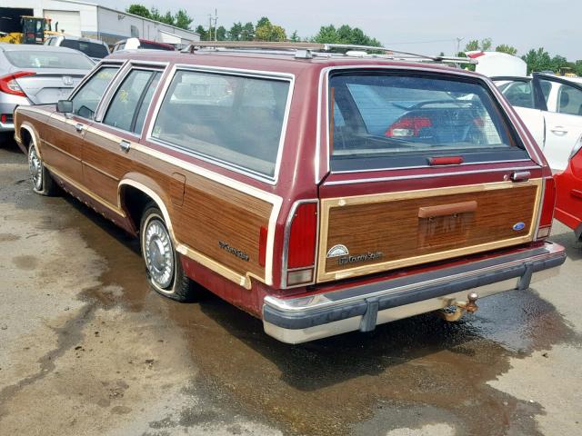 2FABP78F7JX126239 - 1988 FORD CROWN VICT BURGUNDY photo 3