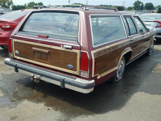 2FABP78F7JX126239 - 1988 FORD CROWN VICT BURGUNDY photo 4