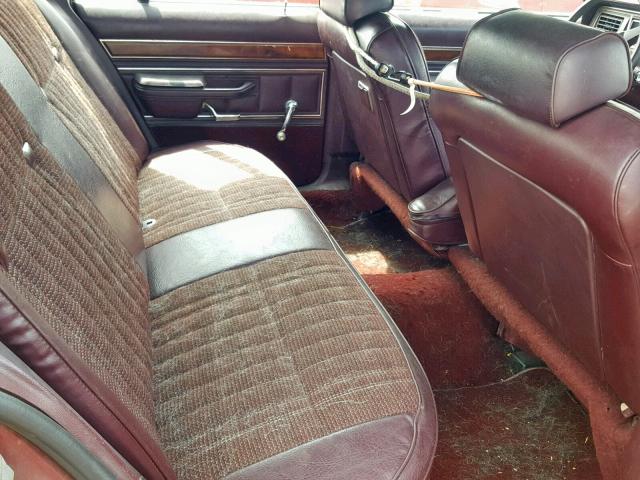 2FABP78F7JX126239 - 1988 FORD CROWN VICT BURGUNDY photo 6