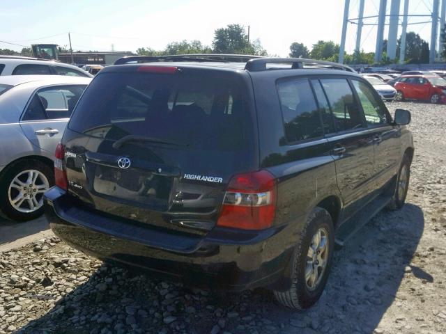 JTEEP21A940002772 - 2004 TOYOTA HIGHLANDER BLACK photo 4