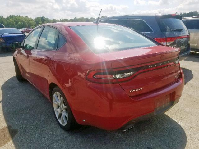 1C3CDFBH7DD647876 - 2013 DODGE DART SXT RED photo 3