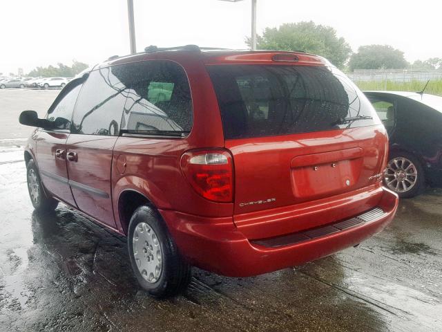 1C4GJ45363B170488 - 2003 CHRYSLER VOYAGER LX RED photo 3