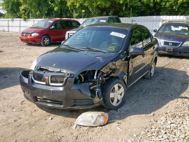 3G2TV55E59L144146 - 2009 PONTIAC G3 WAVE BLACK photo 2