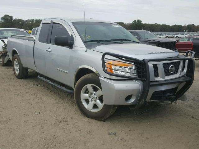 1N6BA06E78N350326 - 2008 NISSAN TITAN XE SILVER photo 1